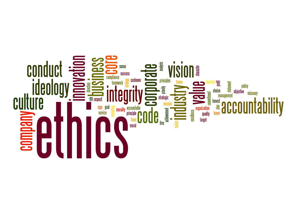 Ethics word cloud